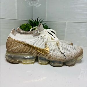 Nike Air VaporMax 2.0 Flyknit Moon Particle Metallic Gold AR4477-101 Size 10